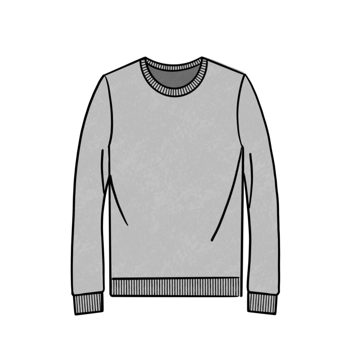 MIDWEIGHT CREWNECK &lt;BR&gt; MARL GREY