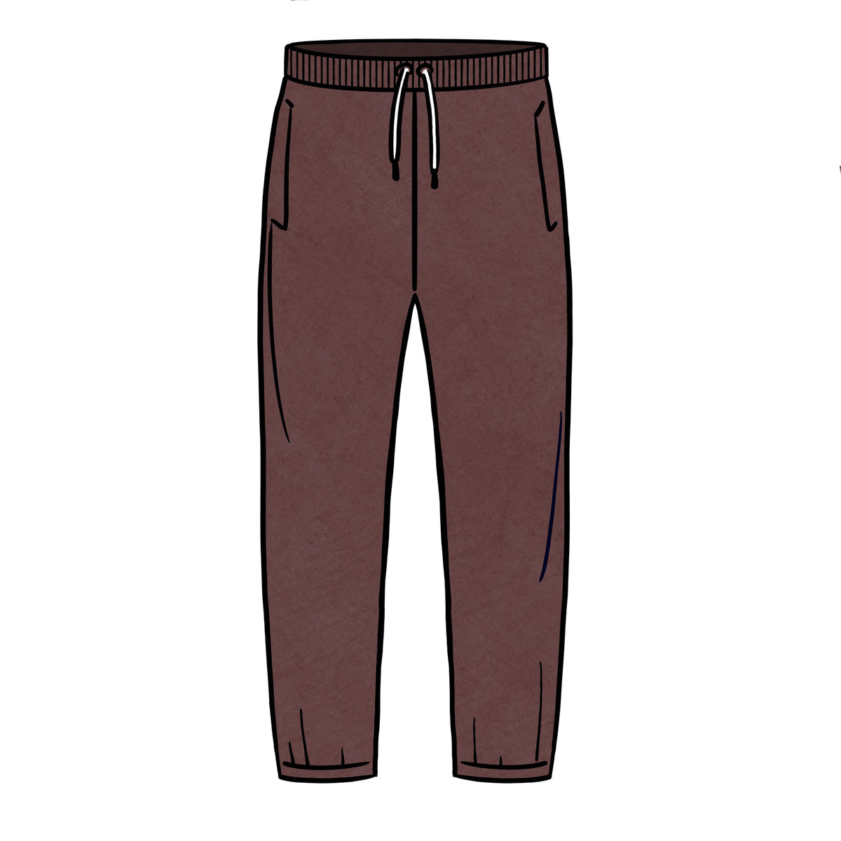 MIDWEIGHT SWEATPANTS &lt;BR&gt; BURGANDY