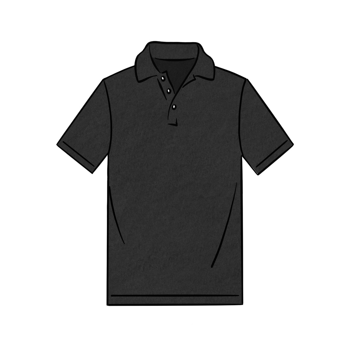 MIDWEIGHT POLO &lt;BR&gt; BLACK