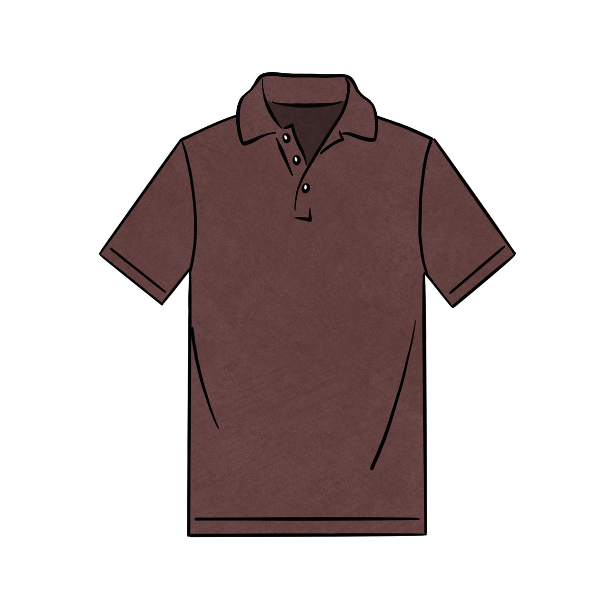 MIDWEIGHT POLO &lt;BR&gt; BURGANDY