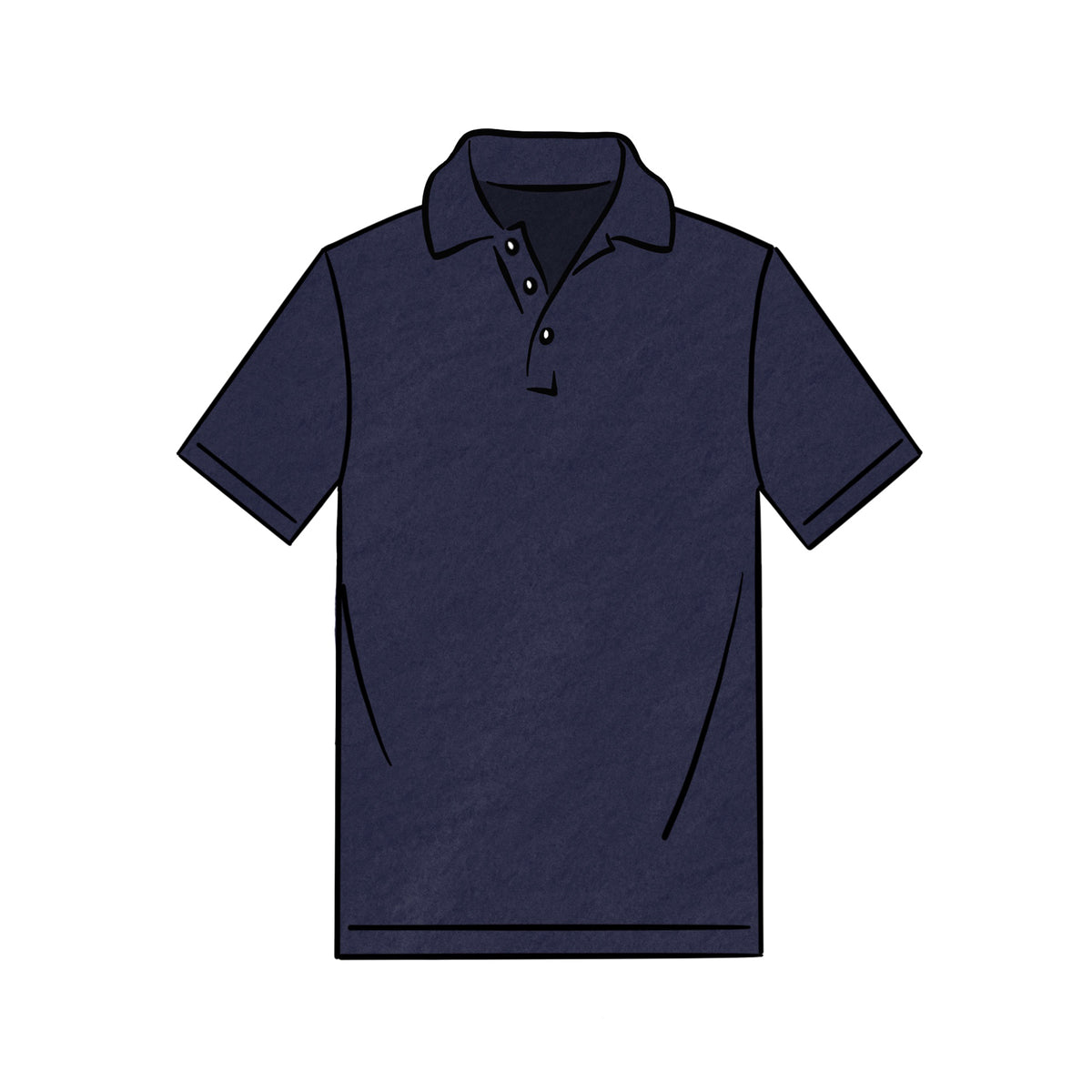 MIDWEIGHT POLO &lt;BR&gt; NAVY