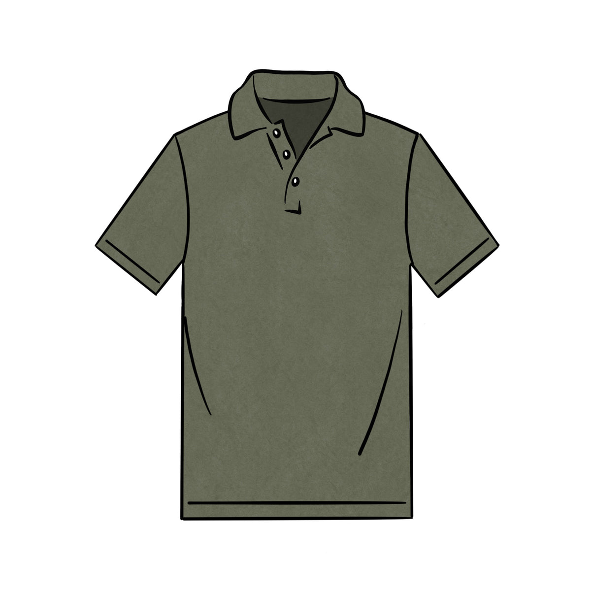 MIDWEIGHT POLO &lt;BR&gt; OLIVE