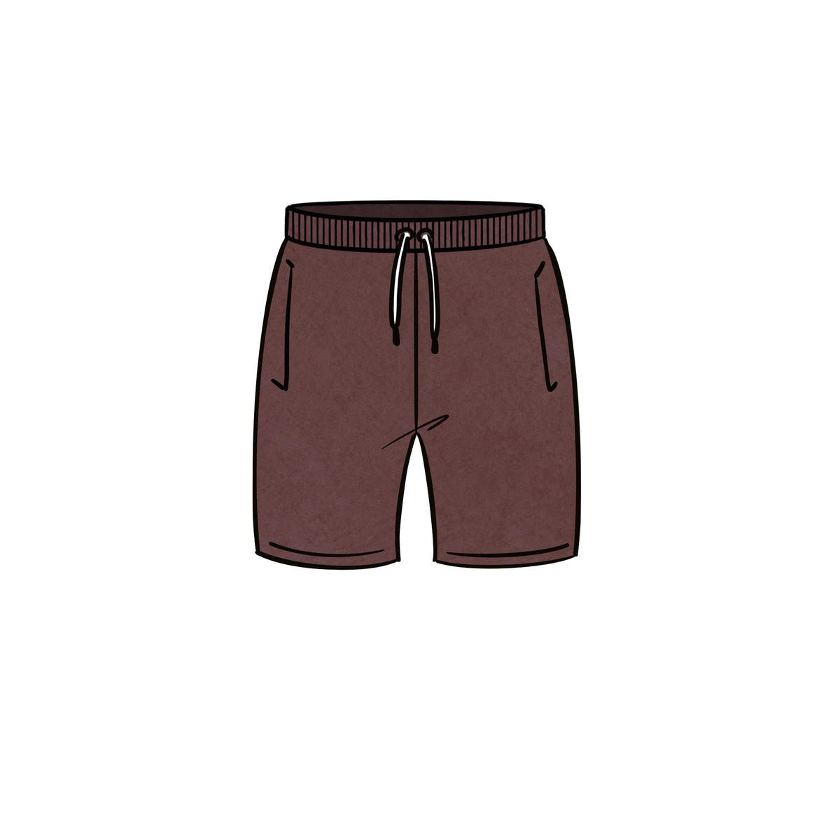 MIDWEIGHT SHORTS &lt;BR&gt; BURGANDY