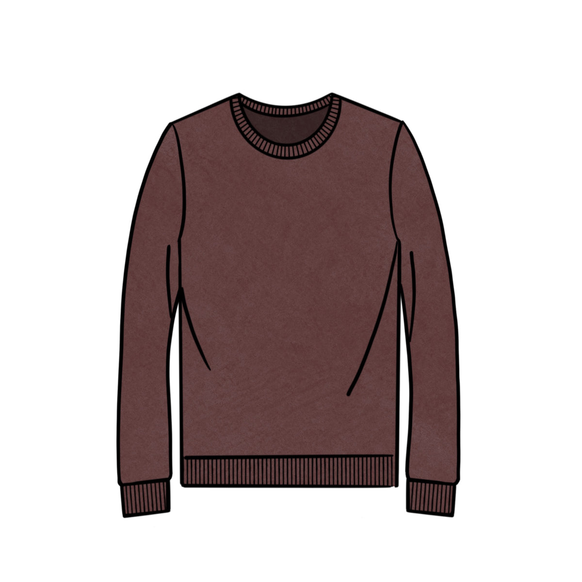 MIDWEIGHT CREWNECK &lt;BR&gt; BURGANDY