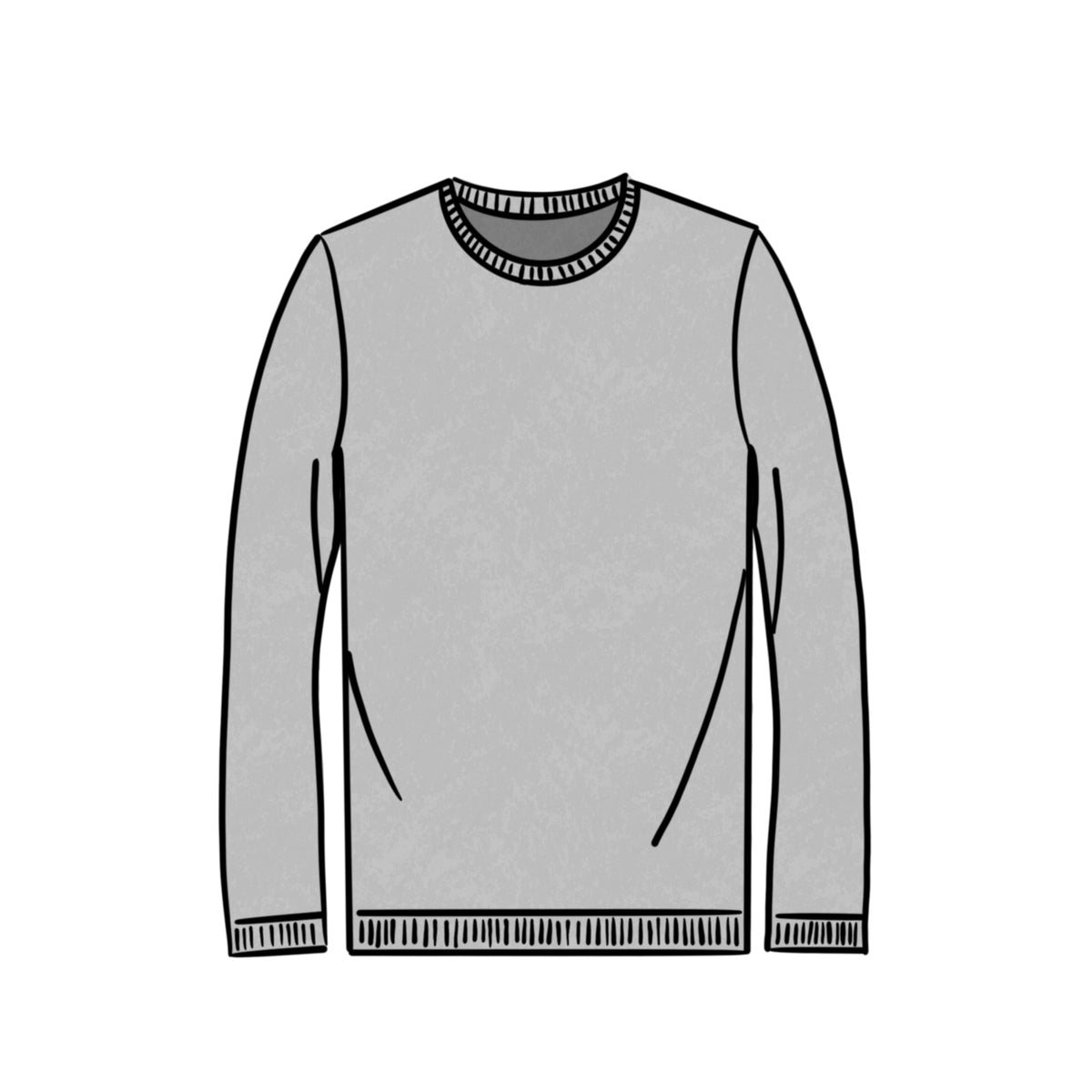 MIDWEIGHT CREWNECK &lt;BR&gt; MARL GREY