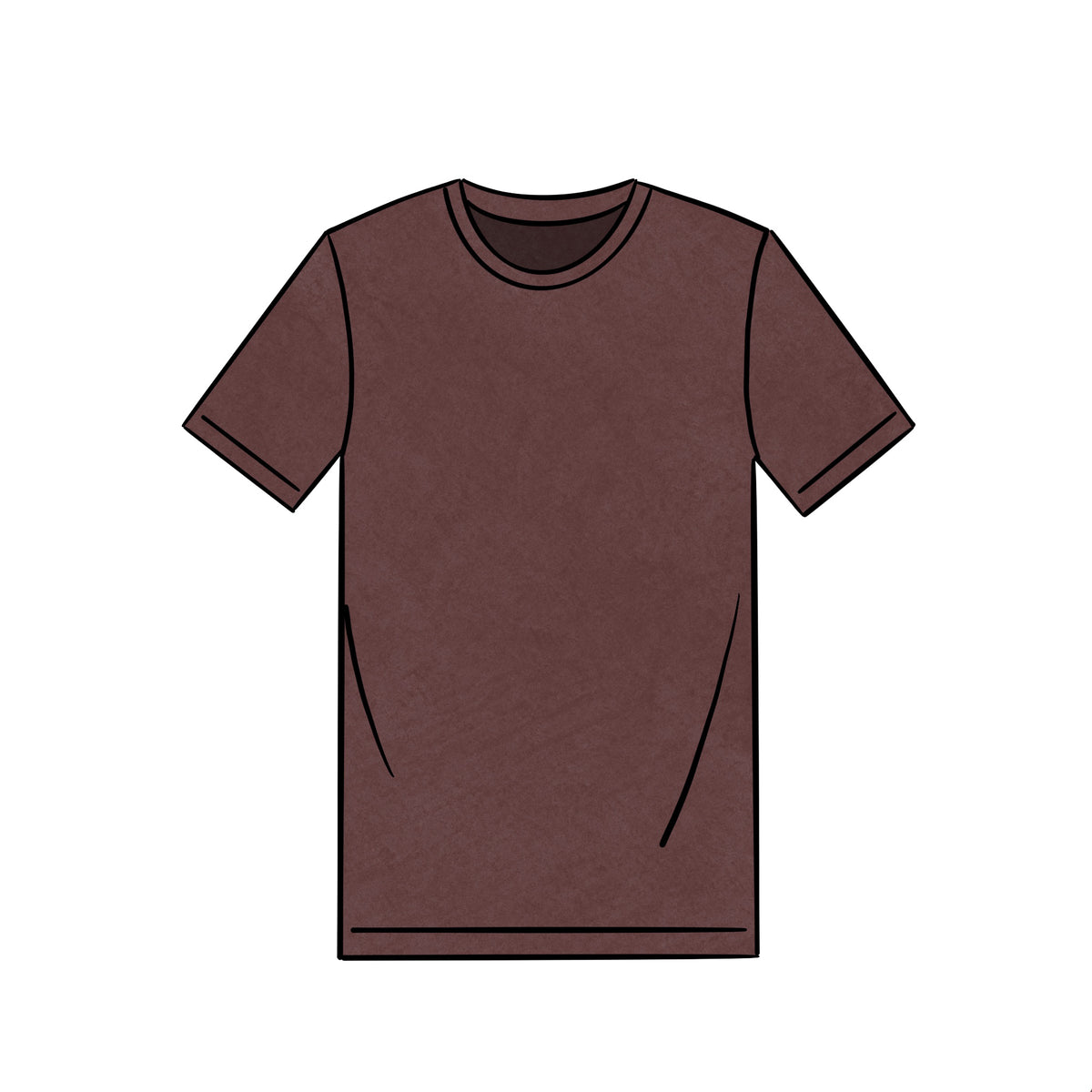 MIDWEIGHT T-SHIRT &lt;BR&gt; BURGANDY