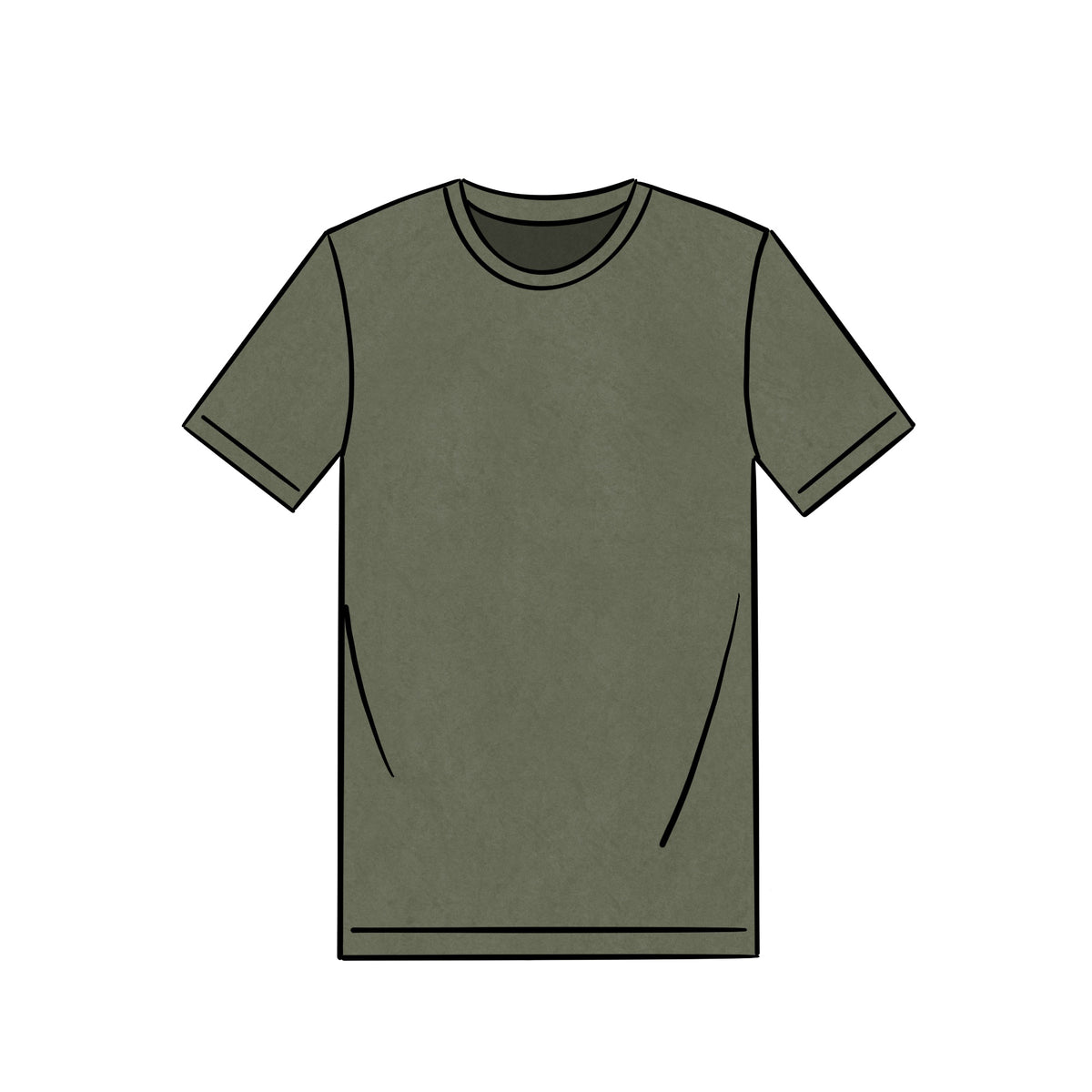 MIDWEIGHT T-SHIRT &lt;BR&gt; OLIVE