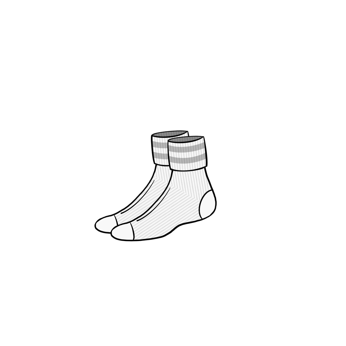 ANKLE SOCKS &lt;br&gt; GREY STRIPE