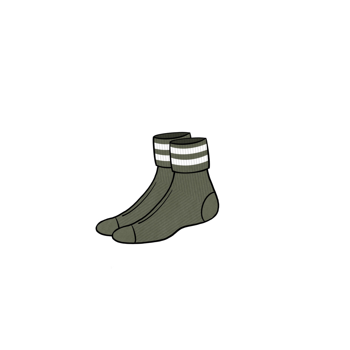 ANKLE SOCKS &lt;br&gt; OLIVE