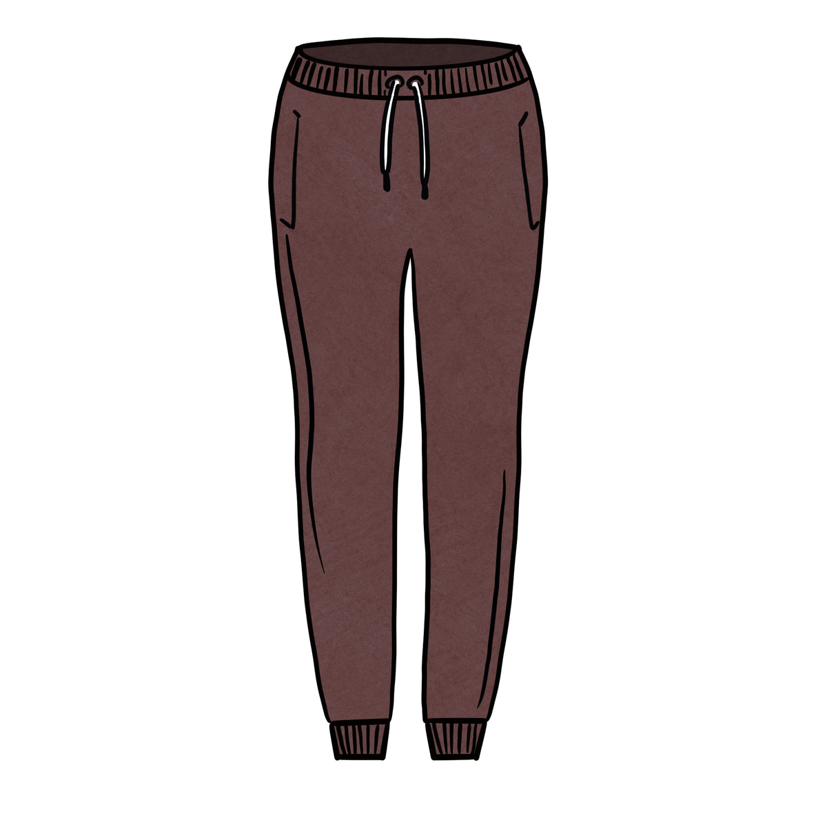 LIGHTWEIGHT SWEATPANTS &lt;BR&gt; BURGANDY