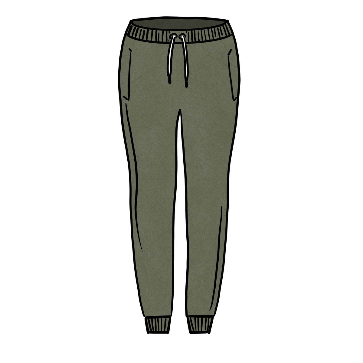 LIGHTWEIGHT SWEATPANTS &lt;BR&gt; OLIVE