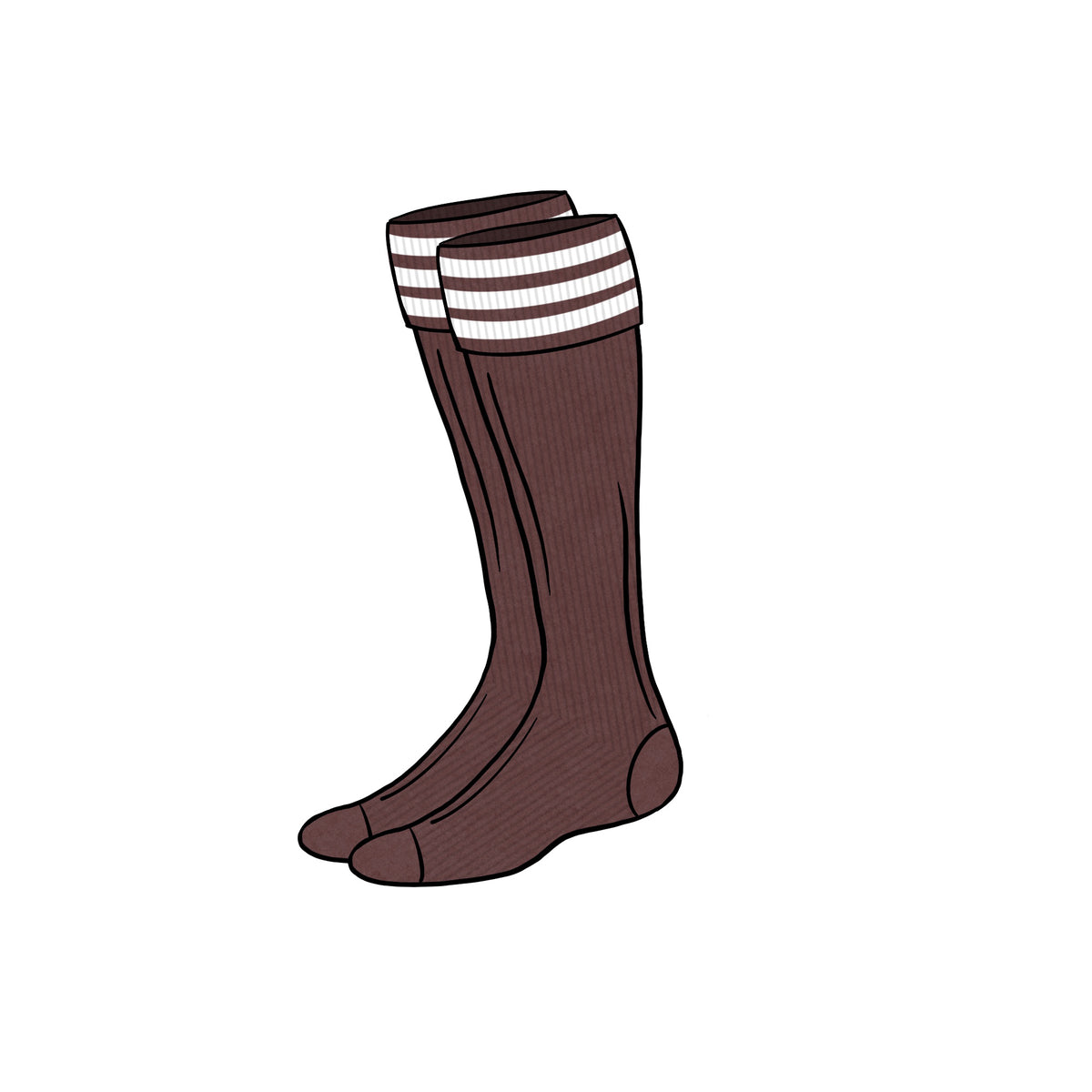 KNEE SOCKS &lt;br&gt; BURGANDY