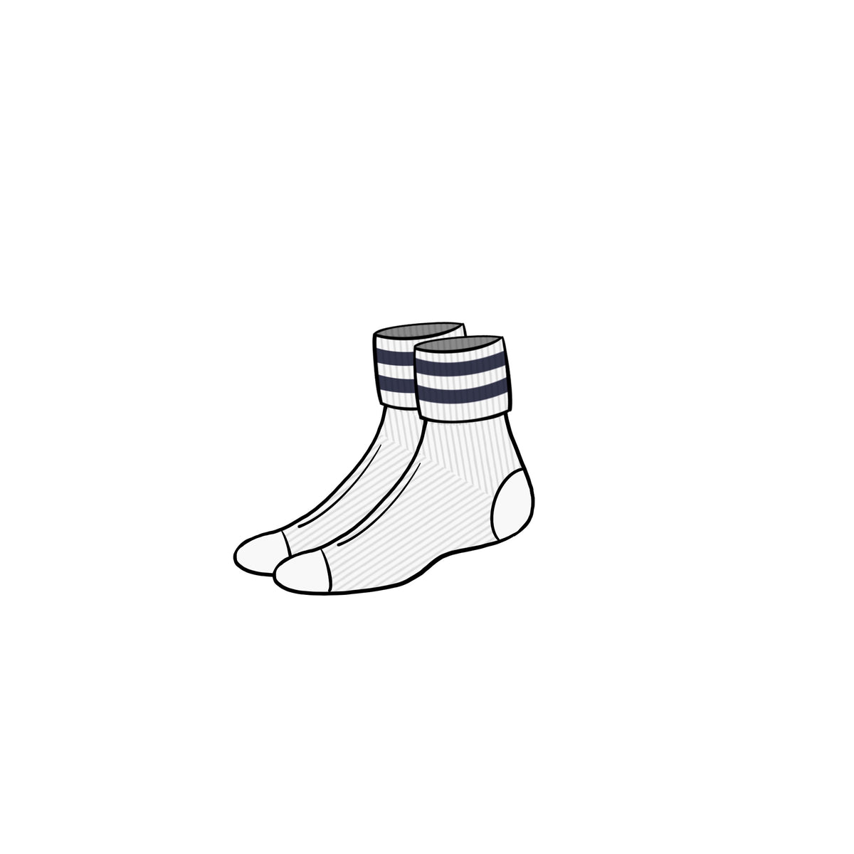 ANKLE SOCKS &lt;br&gt; NAVY STRIPE