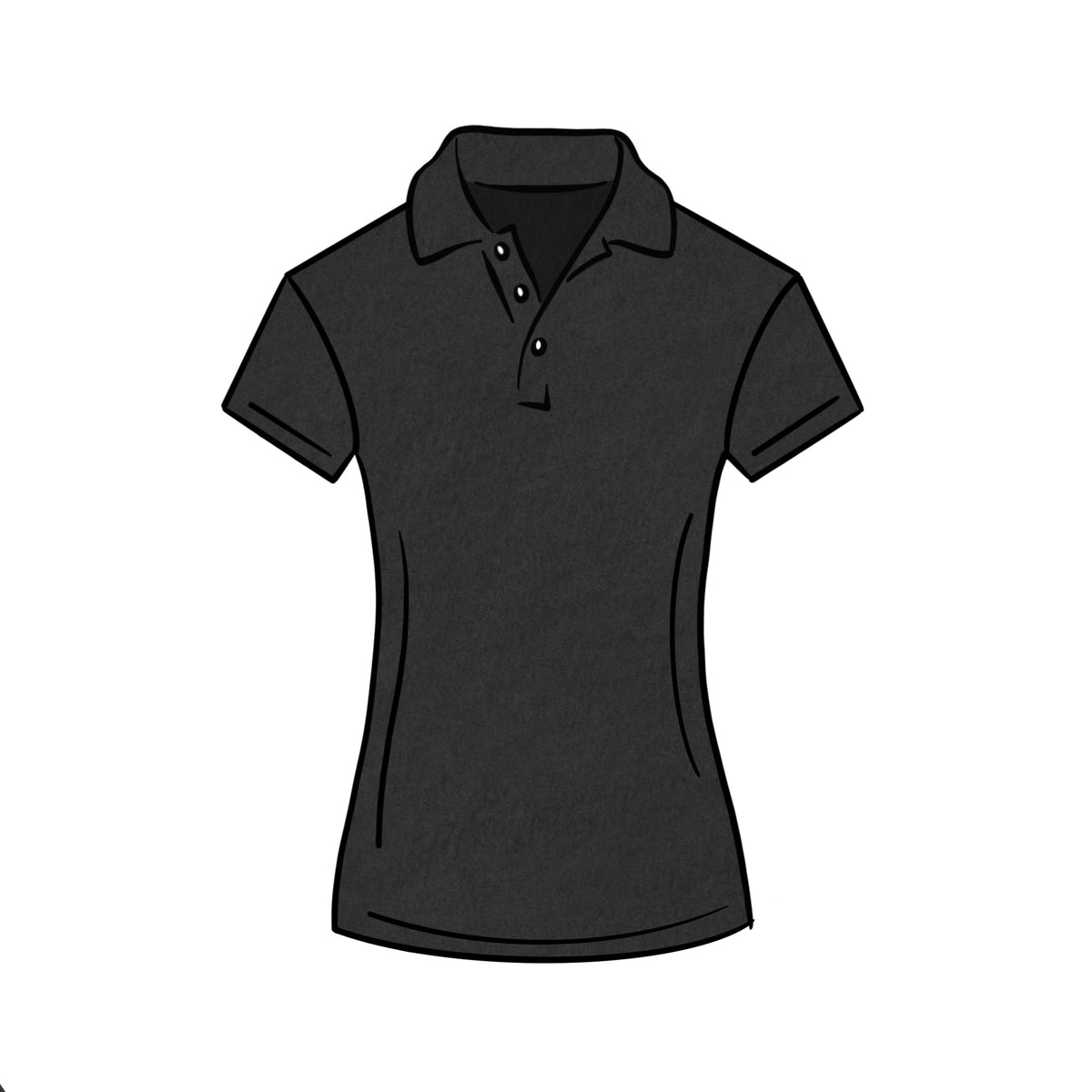 MIDWEIGHT POLO &lt;BR&gt; BLACK