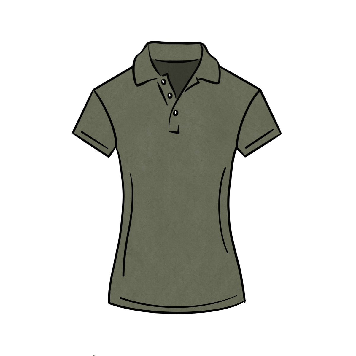 MIDWEIGHT POLO &lt;BR&gt; OLIVE