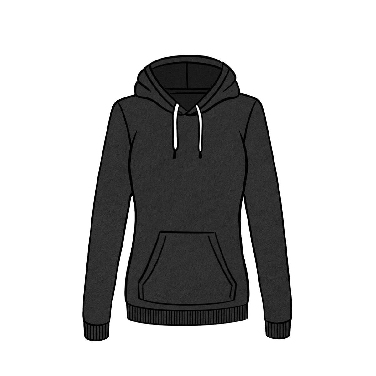 LIGHTWEIGHT PULLOVER HOODIE &lt;br&gt; BLACK