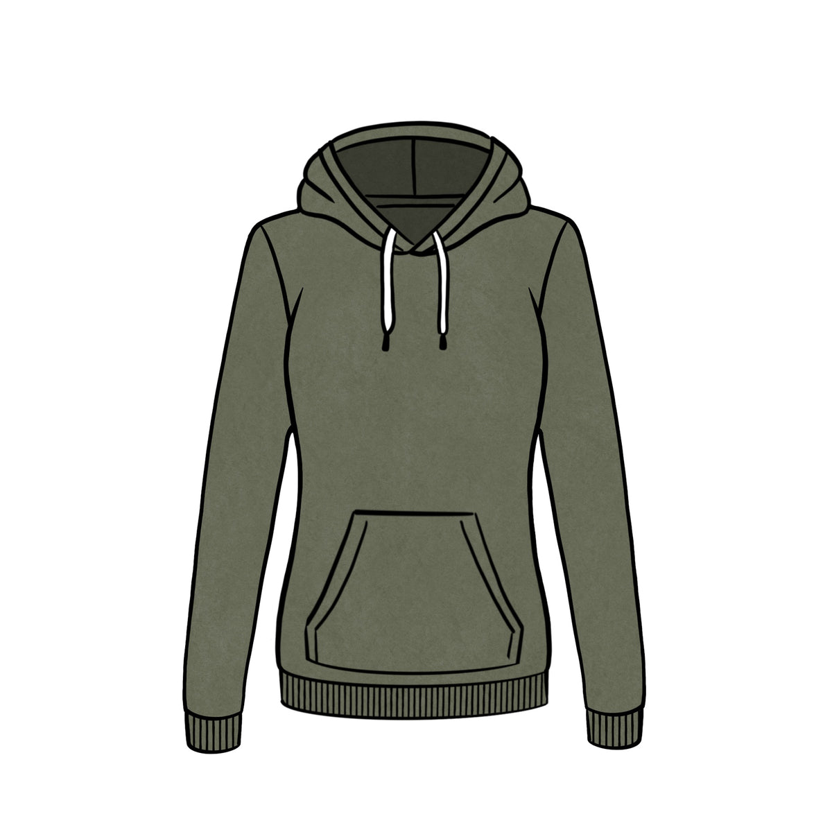 LIGHTWEIGHT PULLOVER HOODIE &lt;br&gt; OLIVE