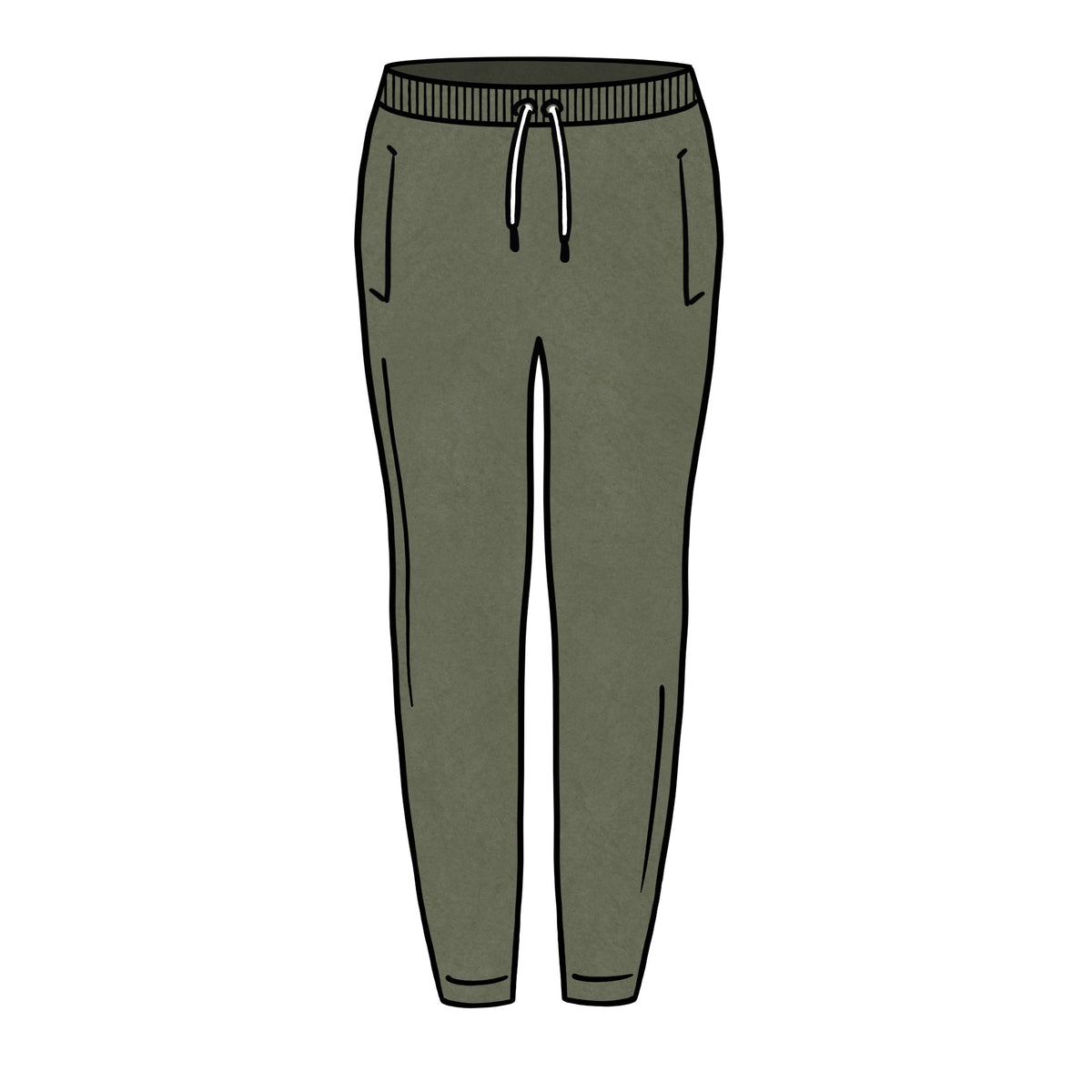 LIGHTWEIGHT SWEATPANTS &lt;BR&gt; OLIVE