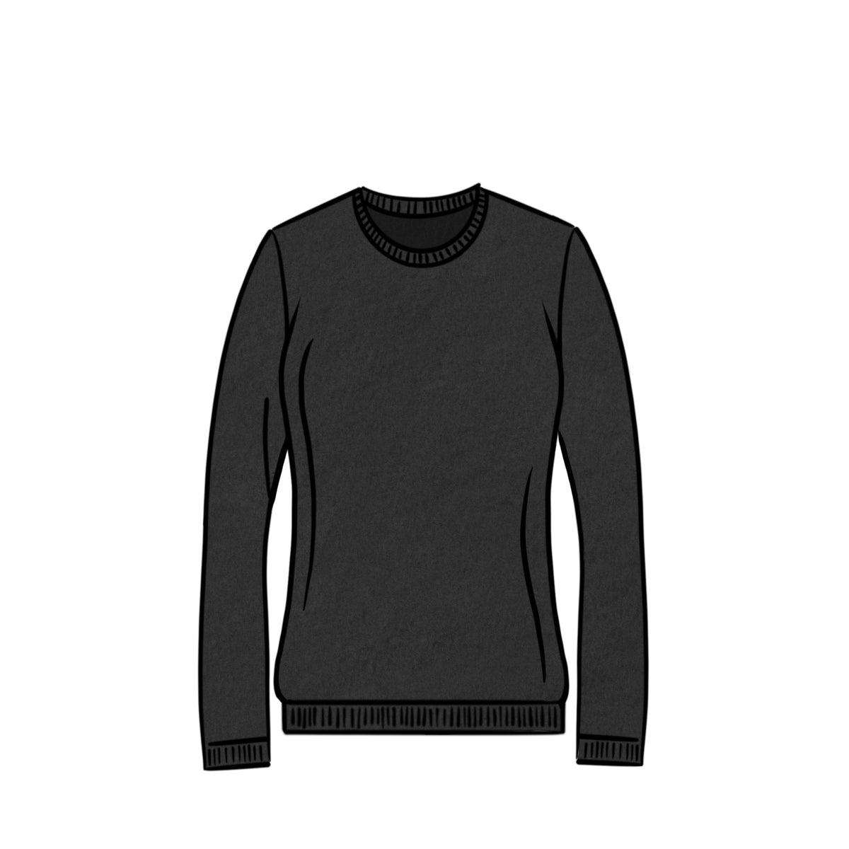 LIGHTWEIGHT CREWNECK &lt;br&gt; BLACK