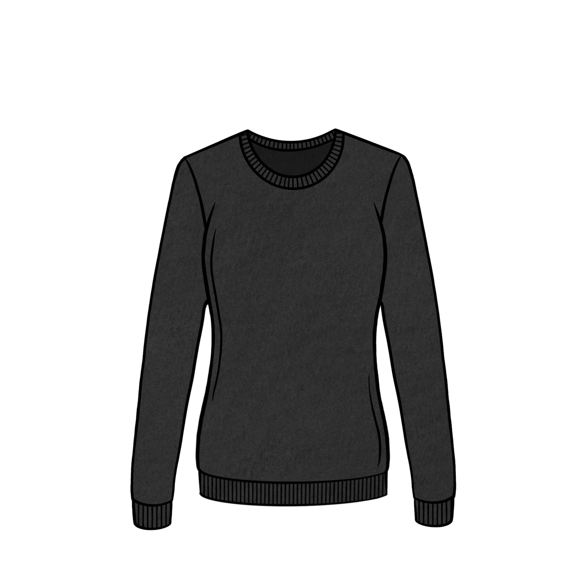 LIGHTWEIGHT CREWNECK &lt;br&gt; BLACK