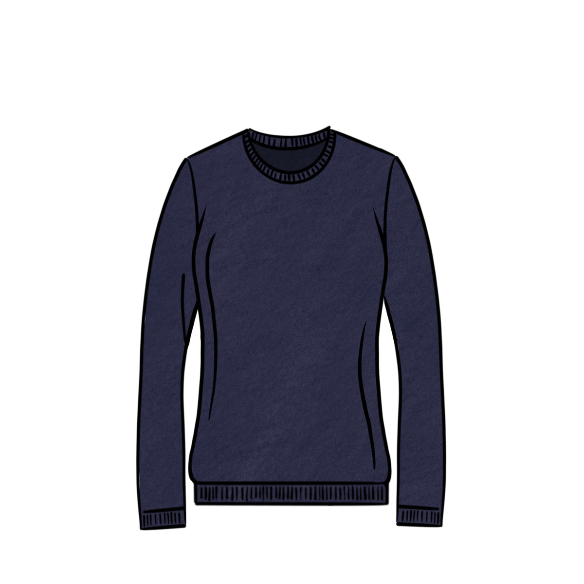 LIGHTWEIGHT CREWNECK &lt;br&gt; NAVY