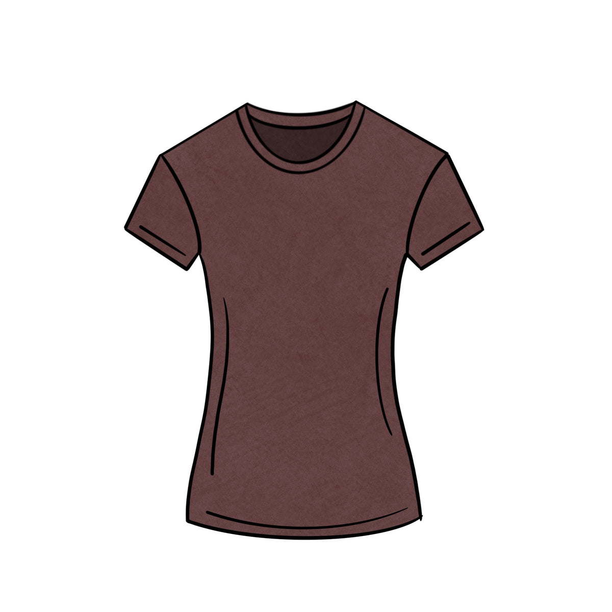 MIDWEIGHT T-SHIRT &lt;BR&gt; BURGANDY