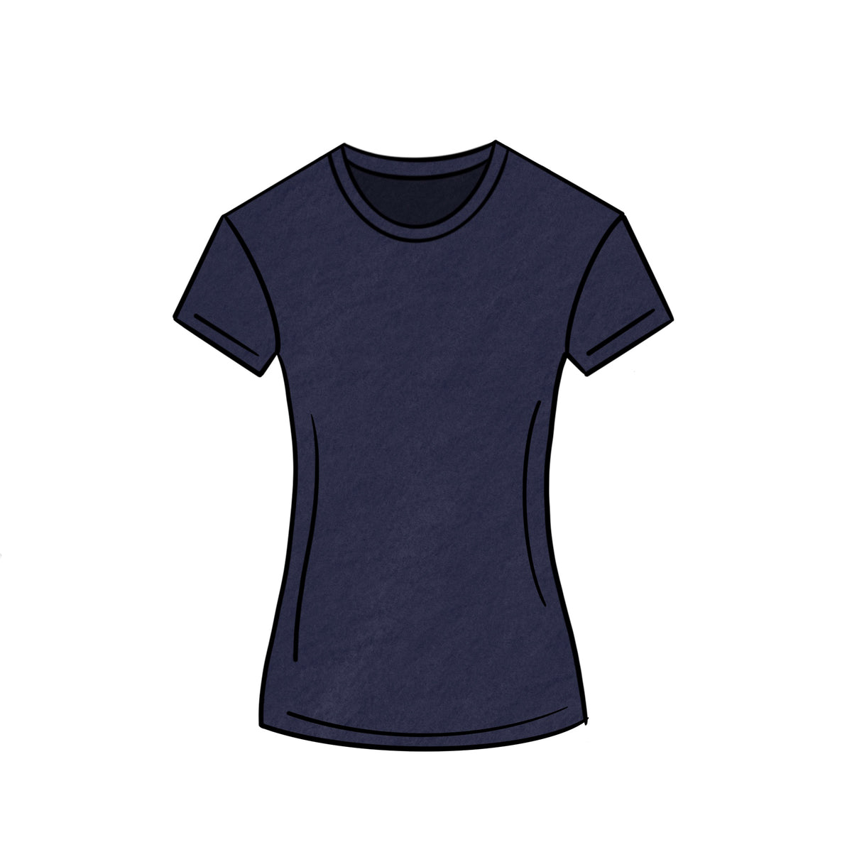 MIDWEIGHT T-SHIRT &lt;BR&gt; NAVY