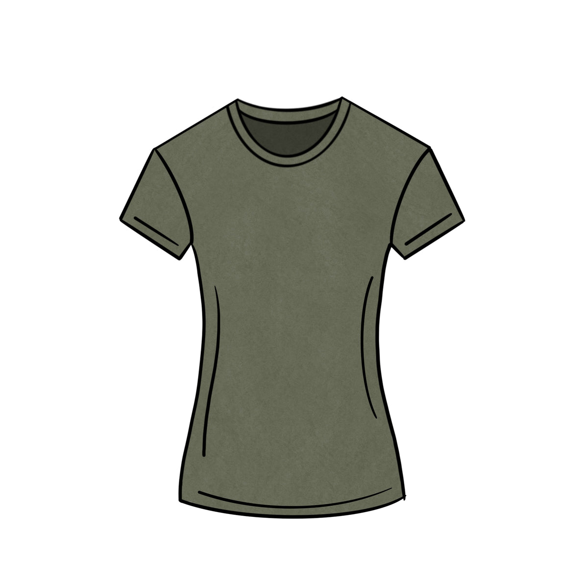 MIDWEIGHT T-SHIRT &lt;BR&gt; OLIVE