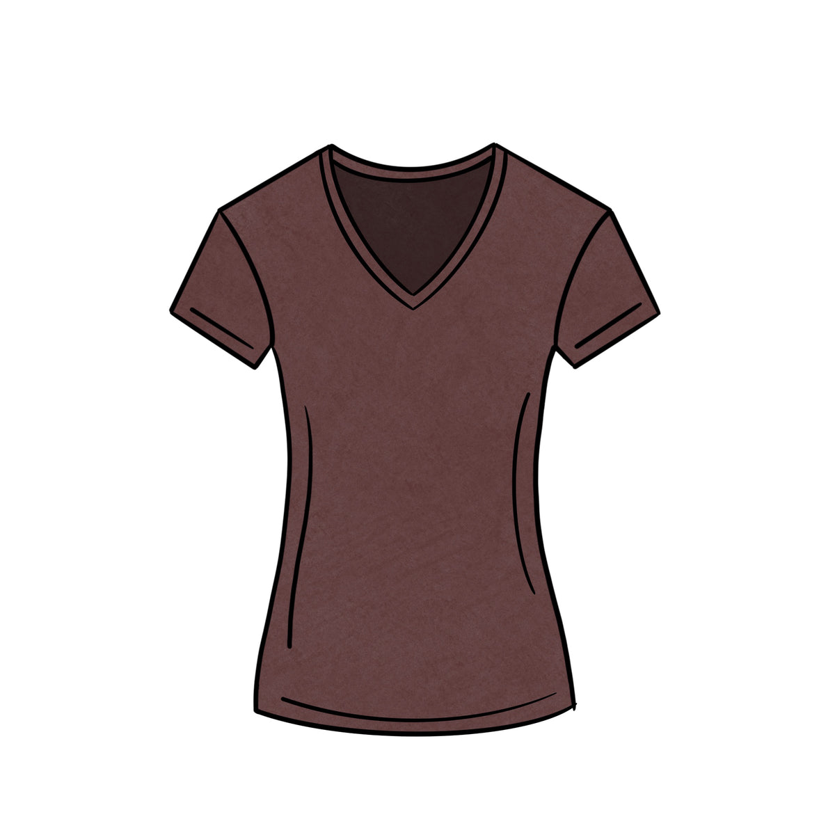 MIDWEIGHT V-NECK &lt;BR&gt; BURGANDY