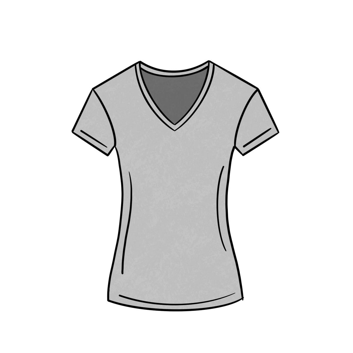 MIDWEIGHT V-NECK &lt;BR&gt; GREY