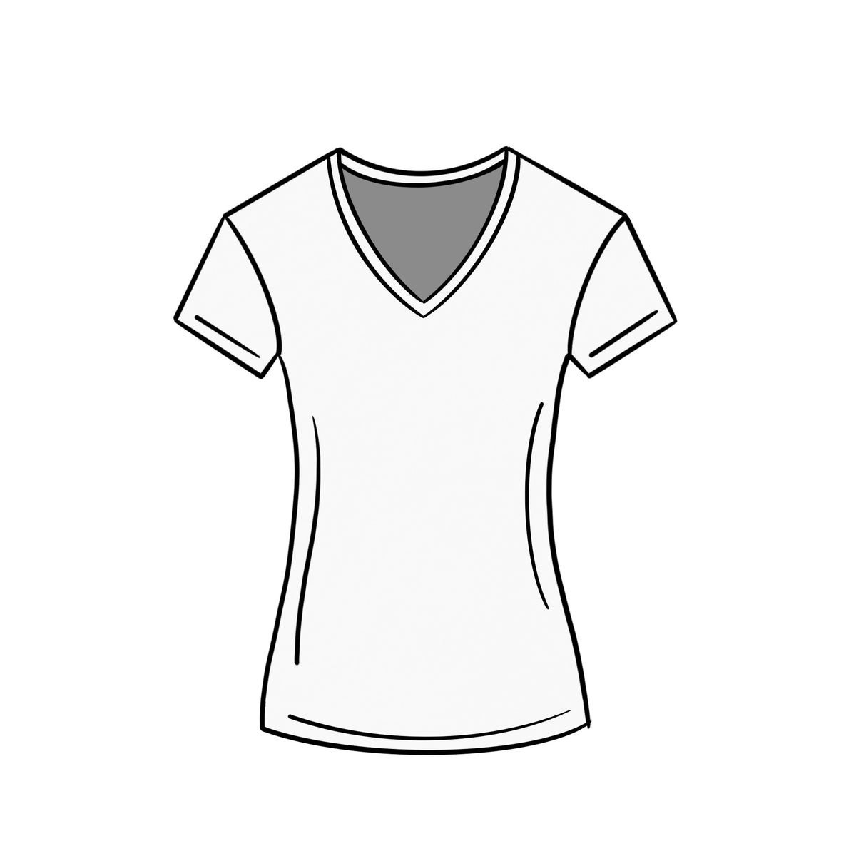 MIDWEIGHT V-NECK &lt;BR&gt; WHITE